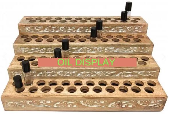 Wooden Display for 10ml Roll on Bottle