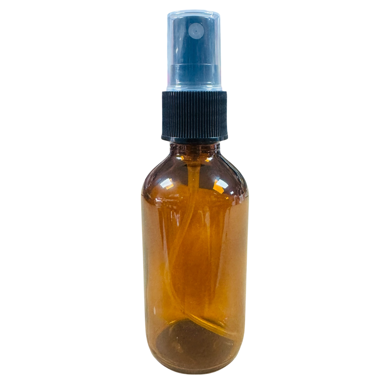 2 oz Boston Amber Bottle with Plastic Sprayer