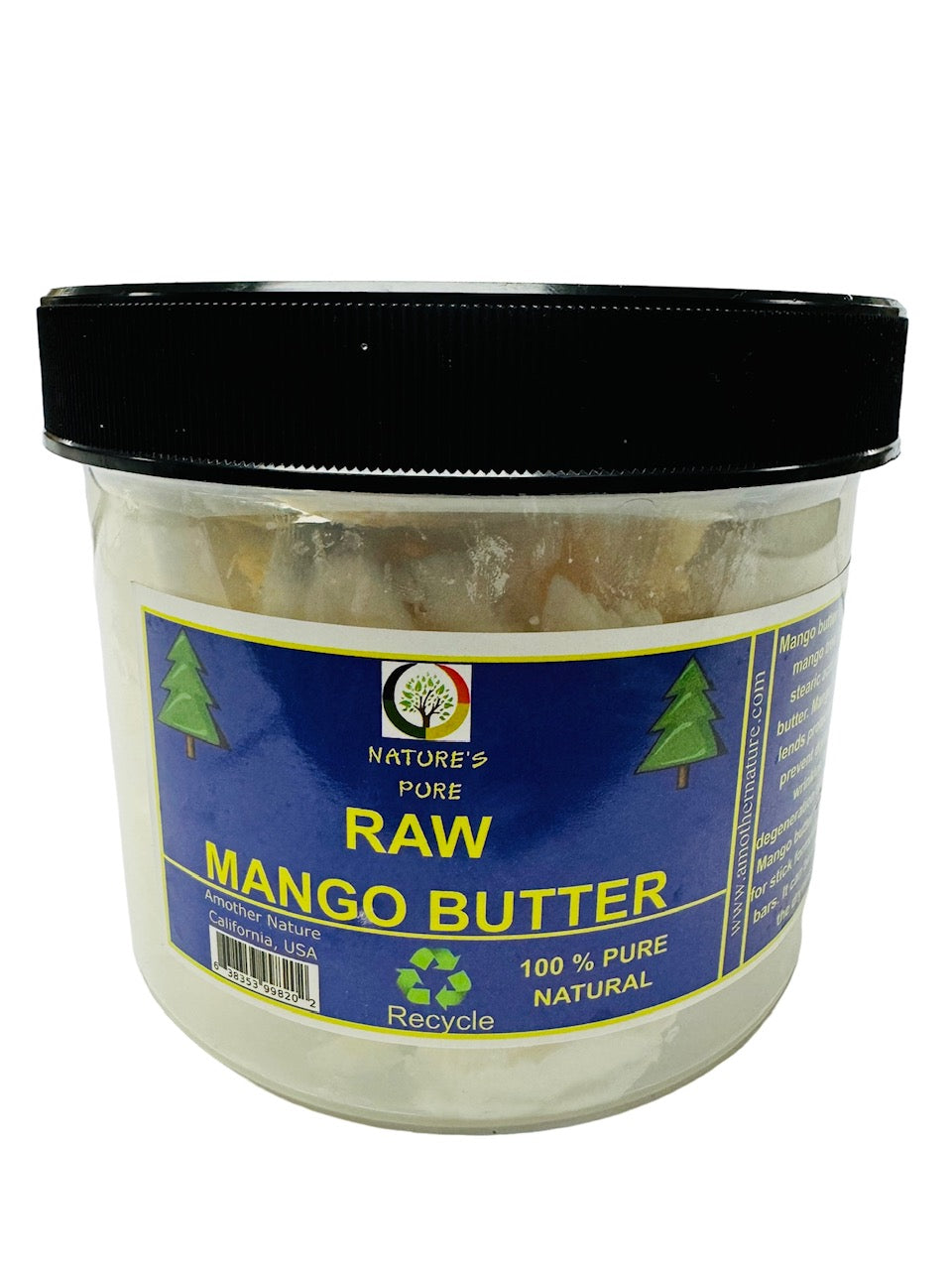 Raw Mango Butter -(1 Pound Jar) -(6 Jars) @ $9.99/each