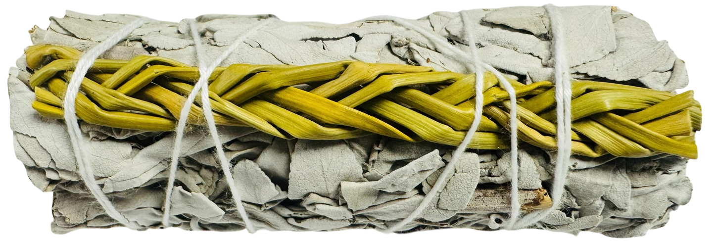 Sweet Grass White Sage 4 Inch -(100 Pieces)