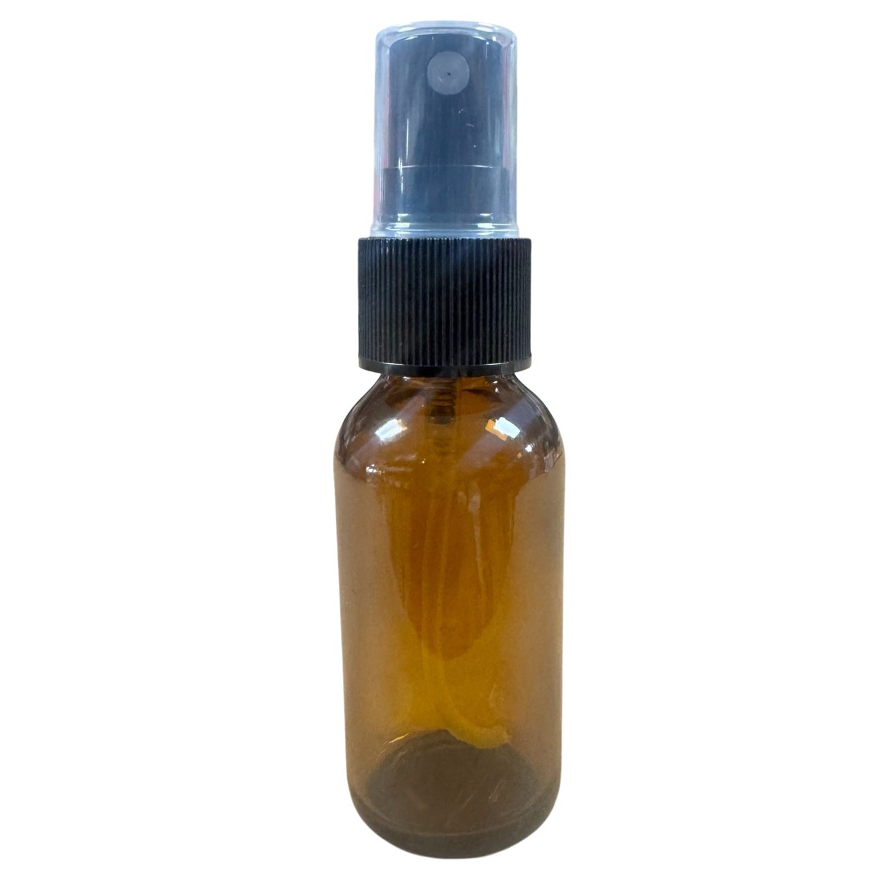 1 oz Boston Around Bottle Amber With Plastic Sprayer