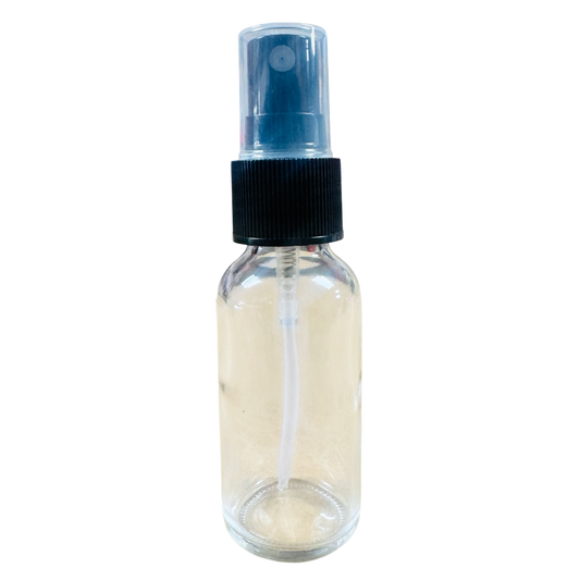 1 oz Boston Around Bottle Clear with Plastic Sprayer