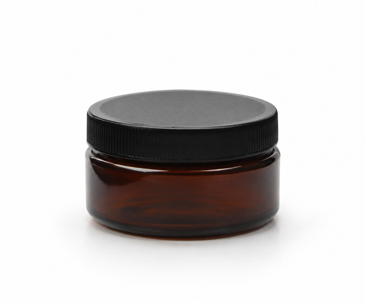 2 OZ Single Wall Amber Jar