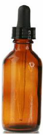 2 oz Boston Round Amber Bottle with dropper