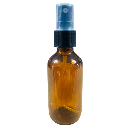 2 oz Boston Amber Bottle with Plastic Sprayer