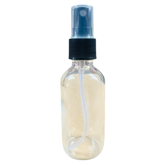 2 oz Boston Clear Bottle with Plastic Sprayer