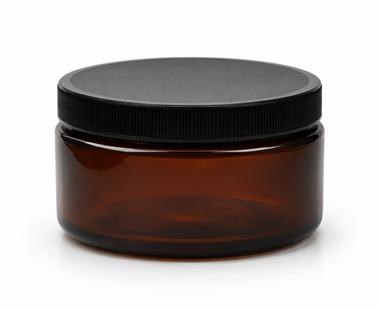 4 OZ Single Wall Amber Jar