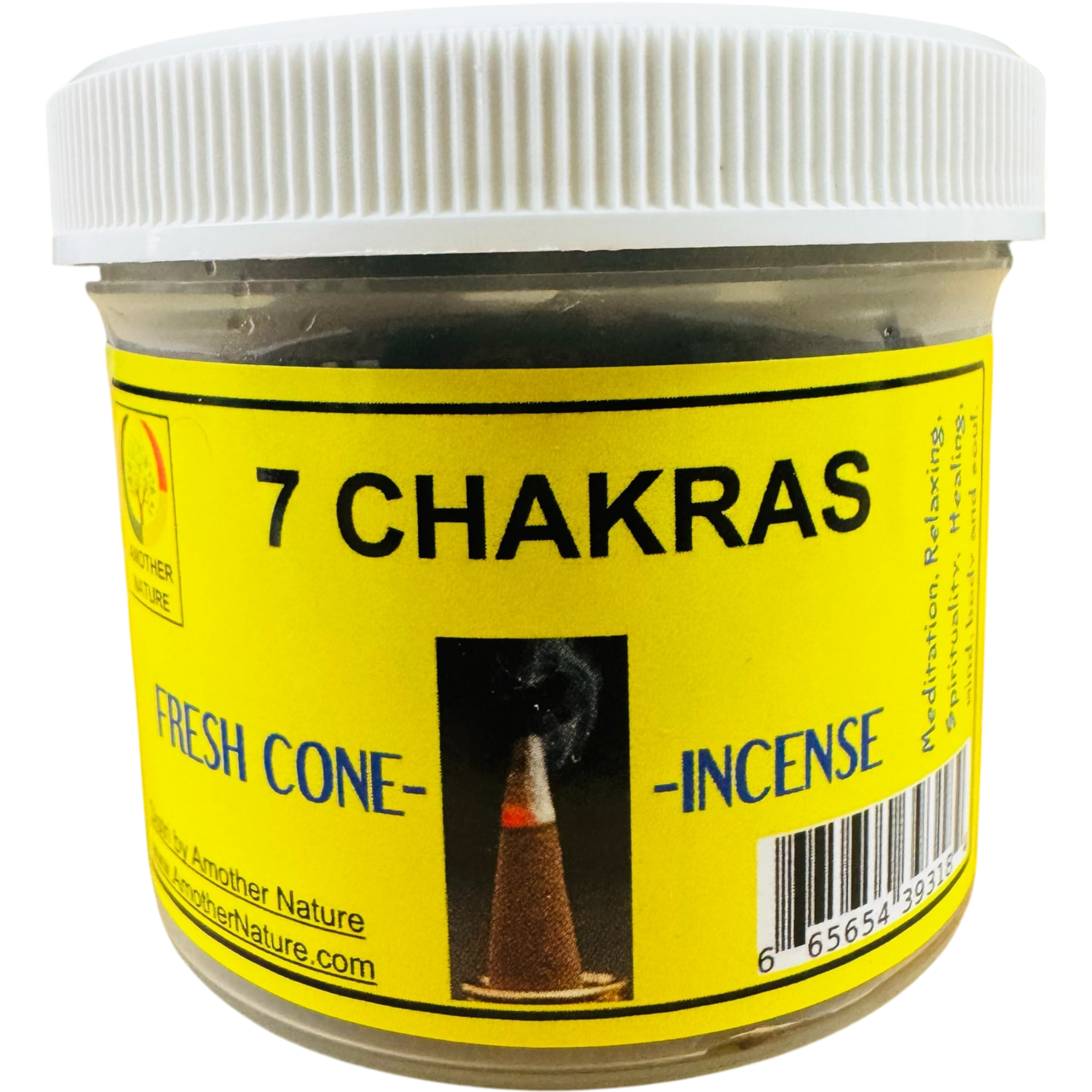 7 CHAKRAS- Cone Incense Fresh Hand Made -(4 Jars) @ $2.99/jar