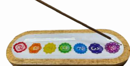 Incense Burner -Traditional 7 Chakras Style Boat -(6 Pieces) @ $3.25/each