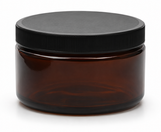 8 OZ Single Wall Amber Jar