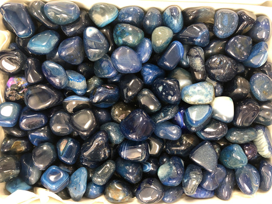 Agate Blue Tumble Stone- (1 Pound)