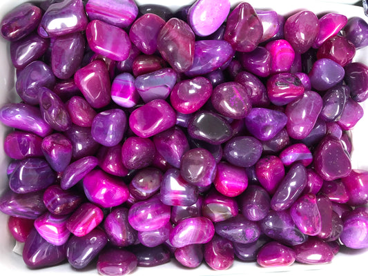 Agate Pink Tumble Stone- (1 Pound)