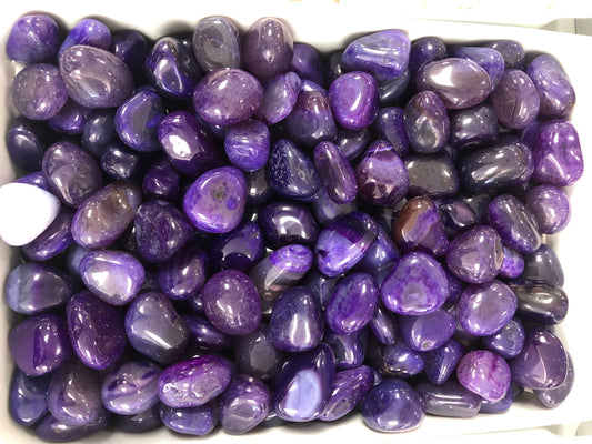 Agate Purple Tumble Stone- (1 Pound)