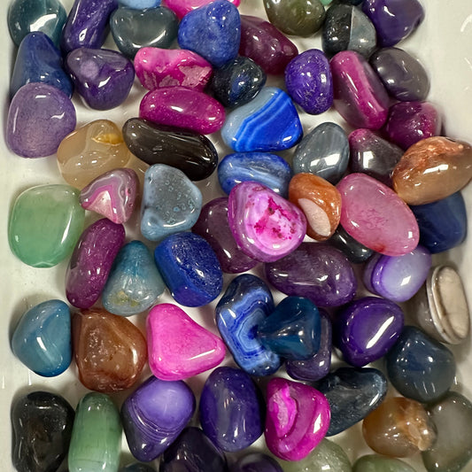 Mix Agates Tumble Stone- (1 Pound)