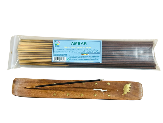 Ambar Incense -Fresh Hand Made (85-100 Sticks per Pack)- (4 Packs) @ $2.99/pack
