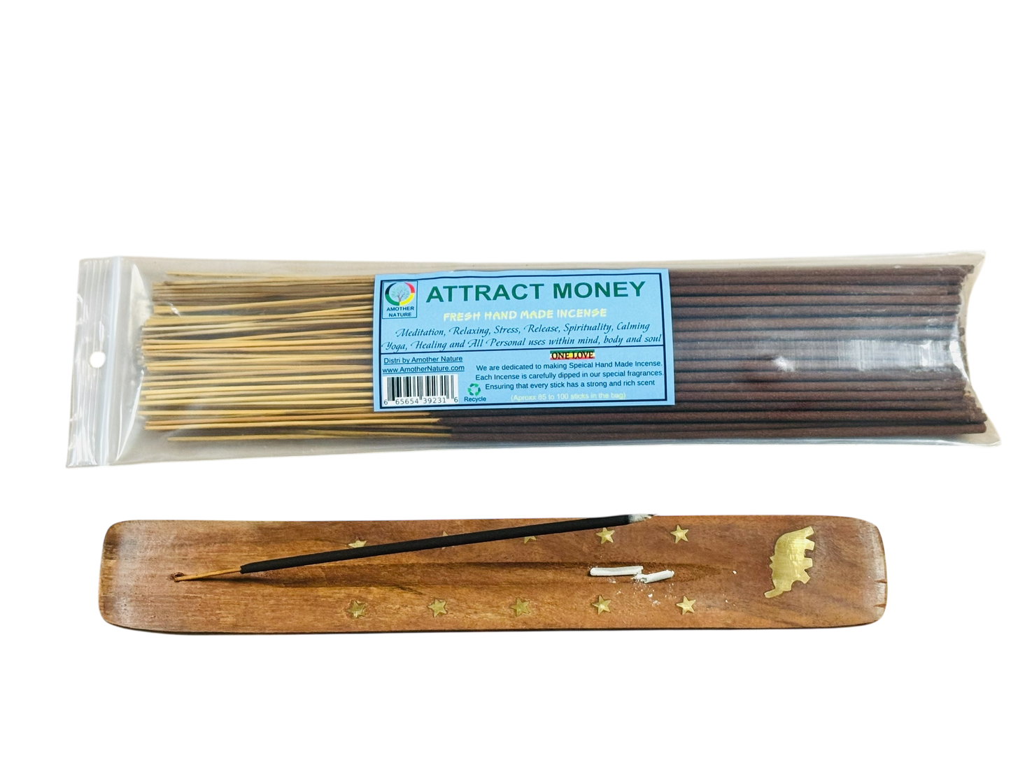 Attract Money Incense -Fresh Hand Made (85-100 Sticks per Pack)- (4 Packs) @ $2.99/pack