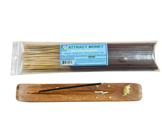 Attract Money Incense -Fresh Hand Made (85-100 Sticks per Pack)- (4 Packs) @ $2.99/pack