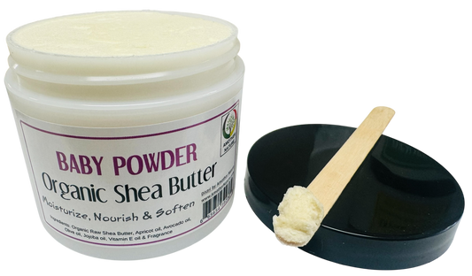 Baby Powder -Organic Shea Butter Whipped -(6 Pieces) @ $4.75/each