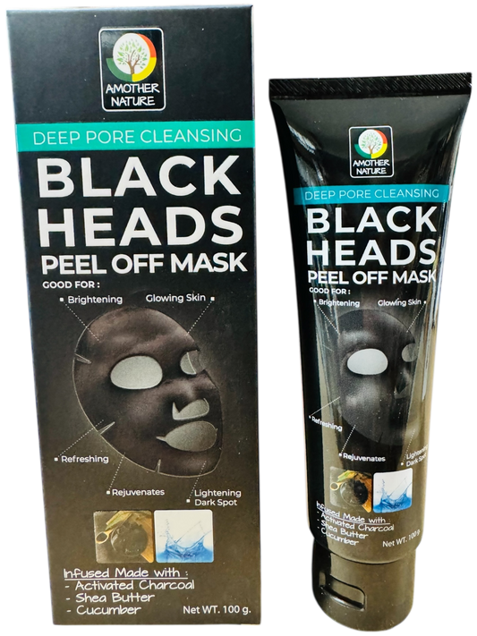 Black Heads Peel Off Mask -Infuse with Activated Charcoal, Shea Butter & Cucumber -(6 Pieces) @ $4.75/each (Copy)