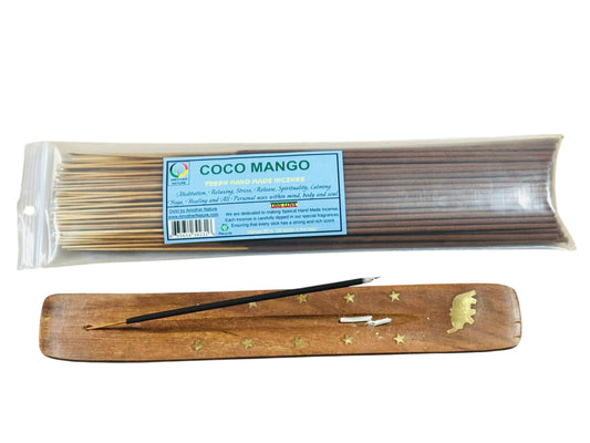 Coco Mango Incense -Fresh Hand Made (85-100 Sticks per Pack)- (4 Packs) @ $2.99/pack