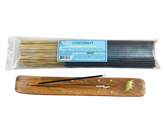 Coconut Incense -Fresh Hand Made (85-100 Sticks per Pack)- (4 Packs) @ $2.99/pack