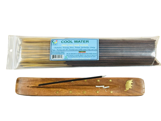 Cool Water Incense -Fresh Hand Made (85-100 Sticks per Pack)- (4 Packs) @ $2.99/pack