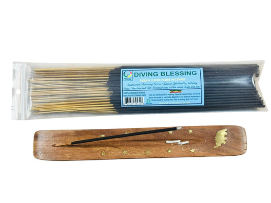 Diving Blessing Incense -Fresh Hand Made (85-100 Sticks per Pack)- (4 Packs) @ $2.99/pack