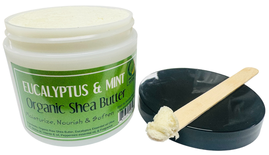 Eucalyptus & Mint -Organic Shea Butter Whipped -(6 Pieces) @ $4.75/each