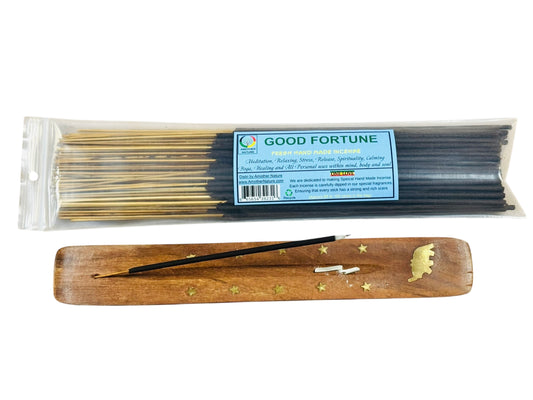 Good Fortune Incense -Fresh Hand Made (85-100 Sticks per Pack)- (4 Packs) @ $2.99/pack