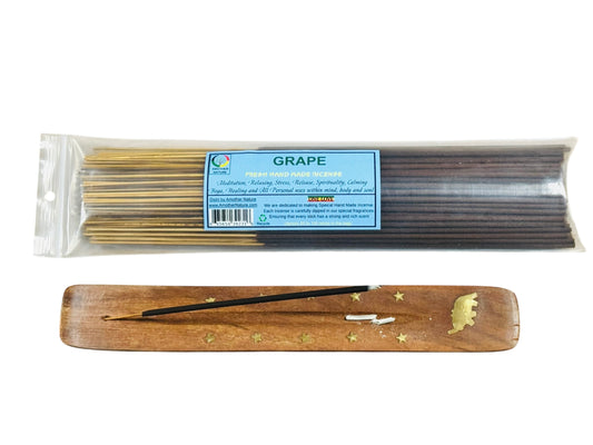 Grape Incense -Fresh Hand Made (85-100 Sticks per Pack)- (4 Packs) @ $2.99/pack