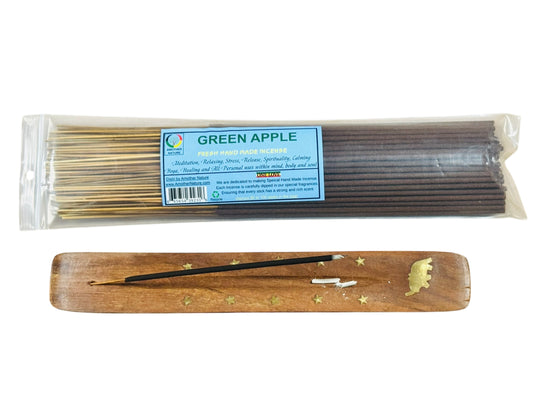 Green Apple Incense -Fresh Hand Made (85-100 Sticks per Pack)- (4 Packs) @ $2.99/pack