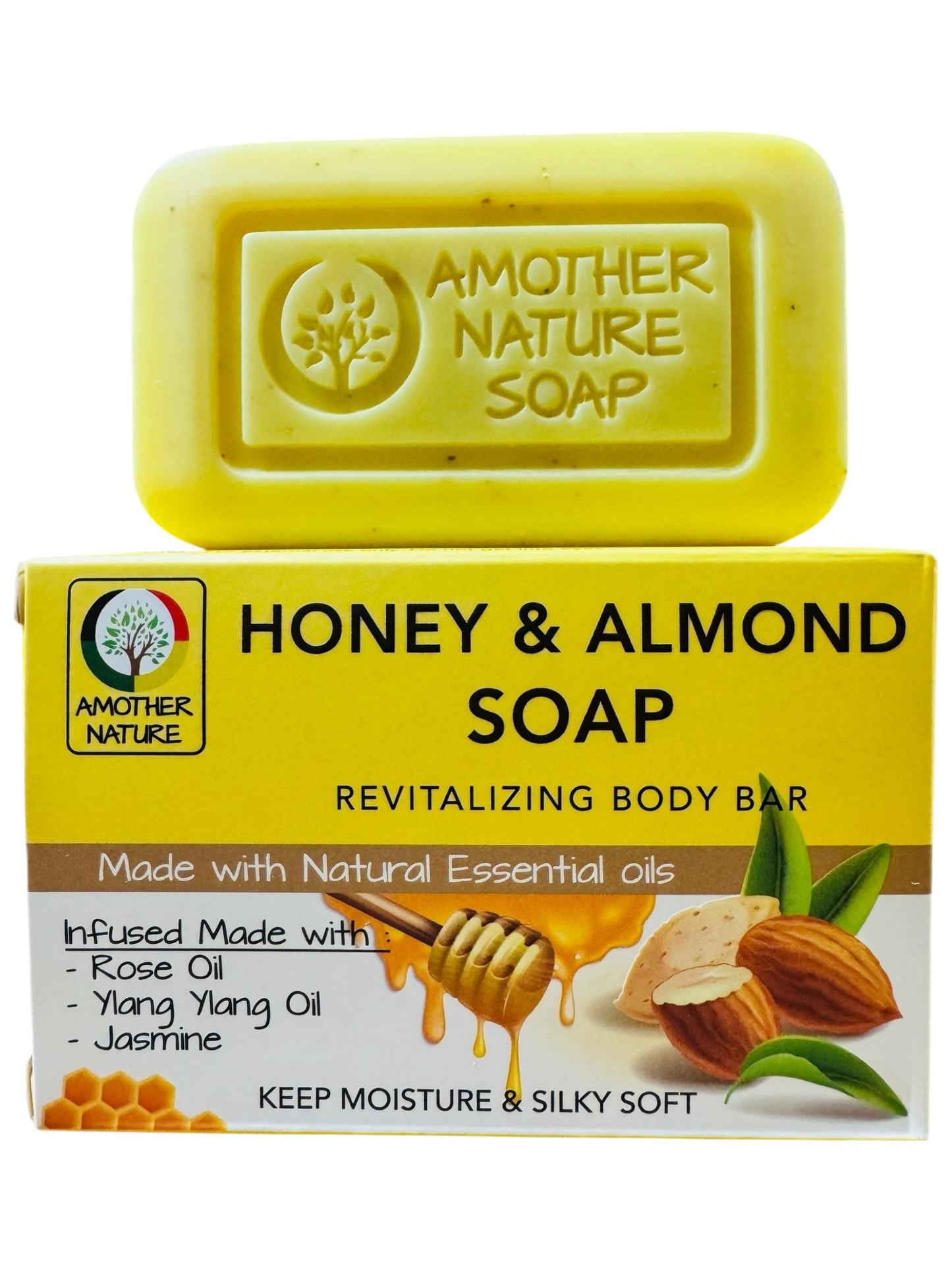 Honey & Almond Soap -Revitalizing Body Bar -(6 Pieces)