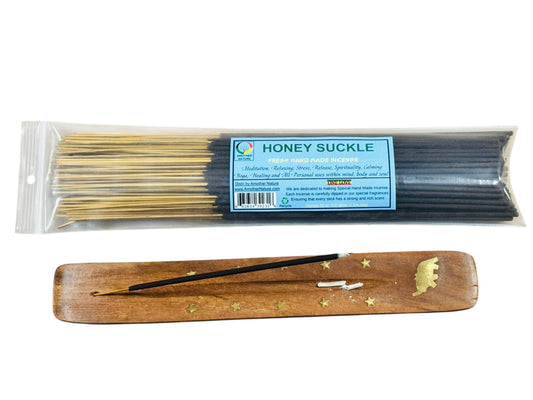 Honey Suckle Incense -Fresh Hand Made (85-100 Sticks per Pack)- (4 Packs) @ $2.99/pack