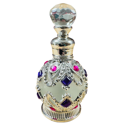 15ML Fancy Silver Traditional Antique Style Bottle -(6 Bottles) @ $4.75/each