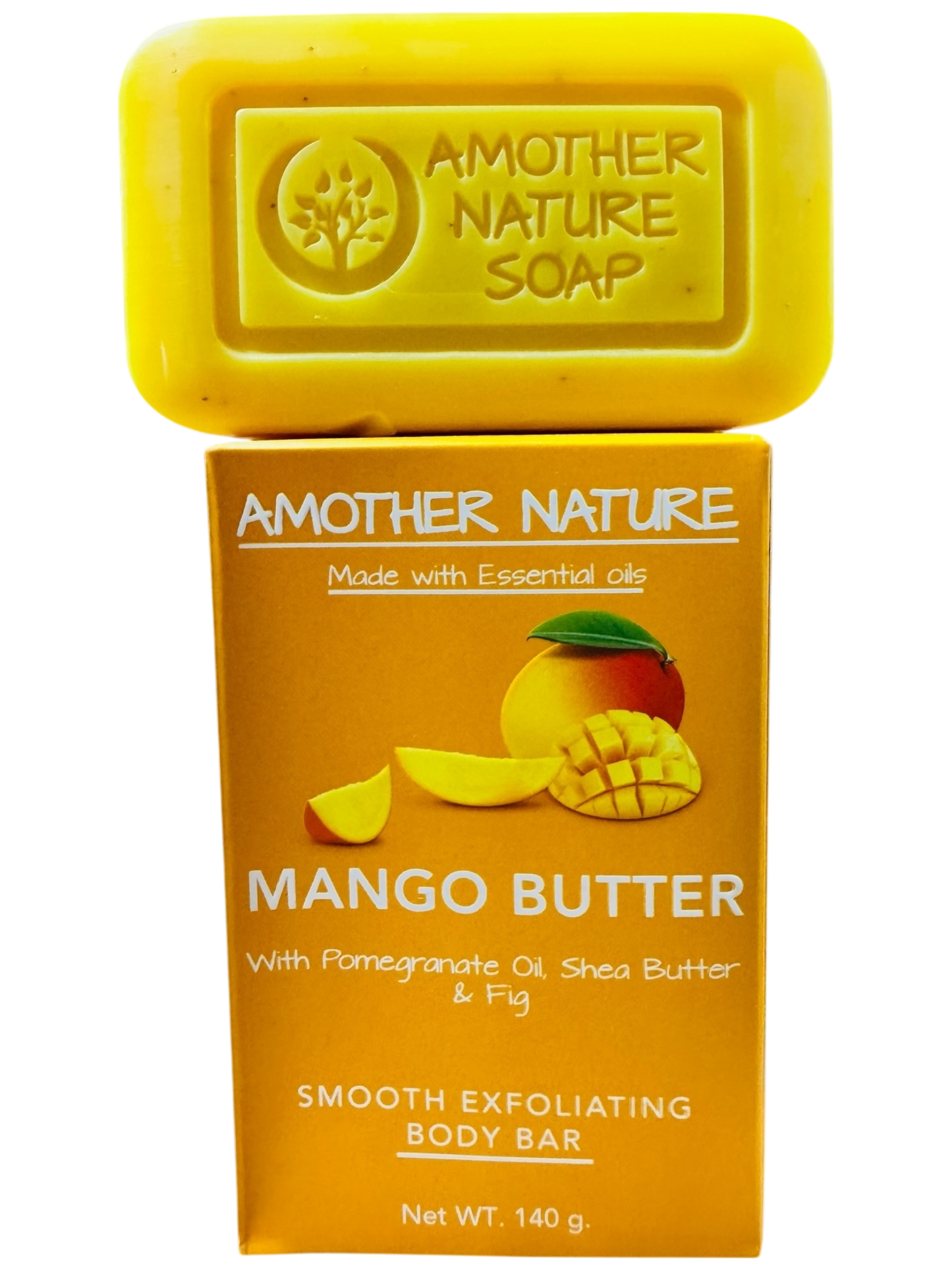 Mango Butter Soap -Smooth Exfoliating Body Bar -(6 Pieces)