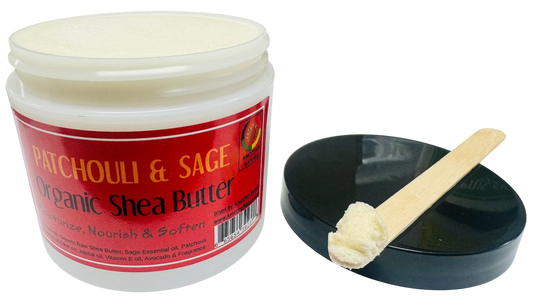 Patchouli & Sage -Organic Shea Butter Whipped -(6 Pieces) @ $4.75/each