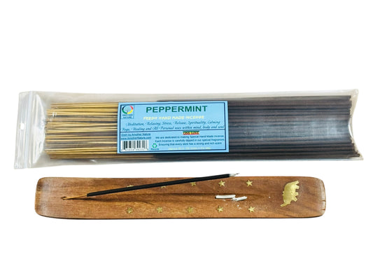 Peppermint Incense -Fresh Hand Made (85-100 Sticks per Pack)- (4 Packs) @ $2.99/pack