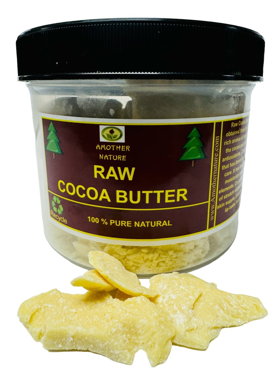 Raw Cocoa Butter -(1 Pound Jar) -(6 Jars) @ $9.99/each