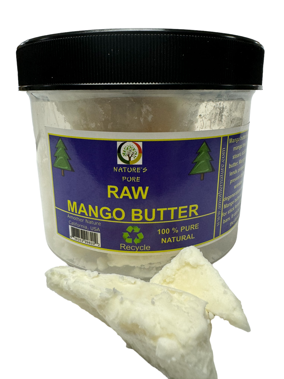 Raw Mango Butter -(1 Pound Jar) -(6 Jars) @ $9.99/each