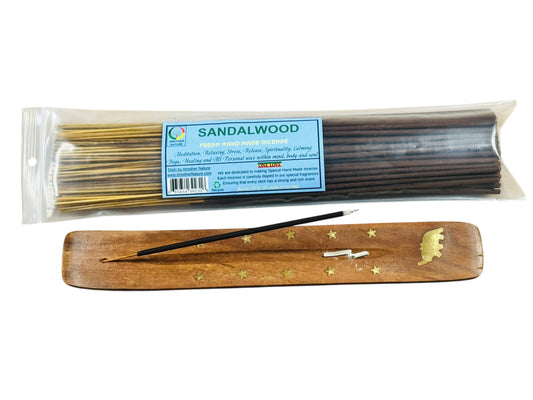 Sandalwood Incense -Fresh Hand Made (85-100 Sticks per Pack)- (4 Packs) @ $2.99/pack