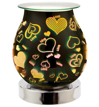 3D Extra Fancy Touch Electric Oil Burner (Heart Design) - (3 Pieces) @ 12.50/each
