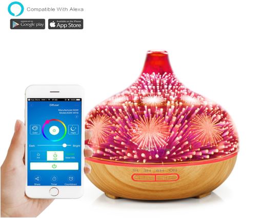 Diffuser 400ml 3D Wifi Phone Apps Extra Fancy (1 Piece)