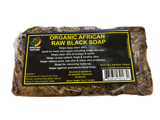 African Raw Black Soap- Master Case (13-17 Ounce Size Bar)- (36 Bars) @ $2.83/each